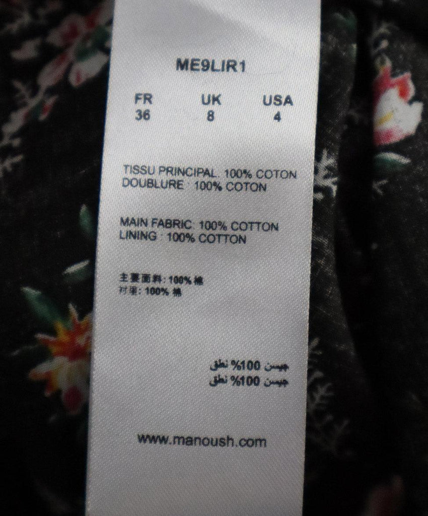 Manoush Black Pink & Beige Floral Print Sequins Dress sz 2 - Michael's Consignment NYC
