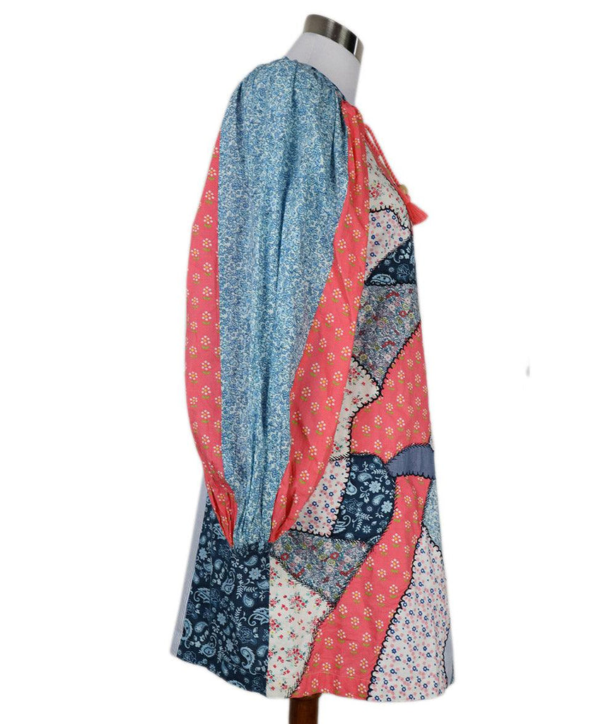 Manoush Blue & Pink Floral Patchwork Dress sz 4 - Michael's Consignment NYC