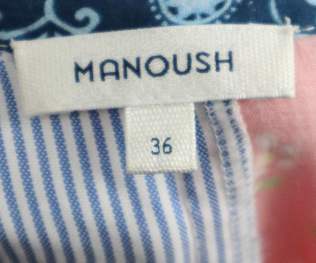 Manoush Blue & Pink Floral Patchwork Dress sz 4 - Michael's Consignment NYC