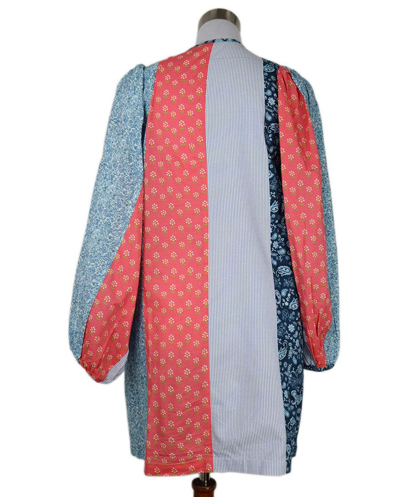 Manoush Blue & Pink Floral Patchwork Dress sz 4 - Michael's Consignment NYC