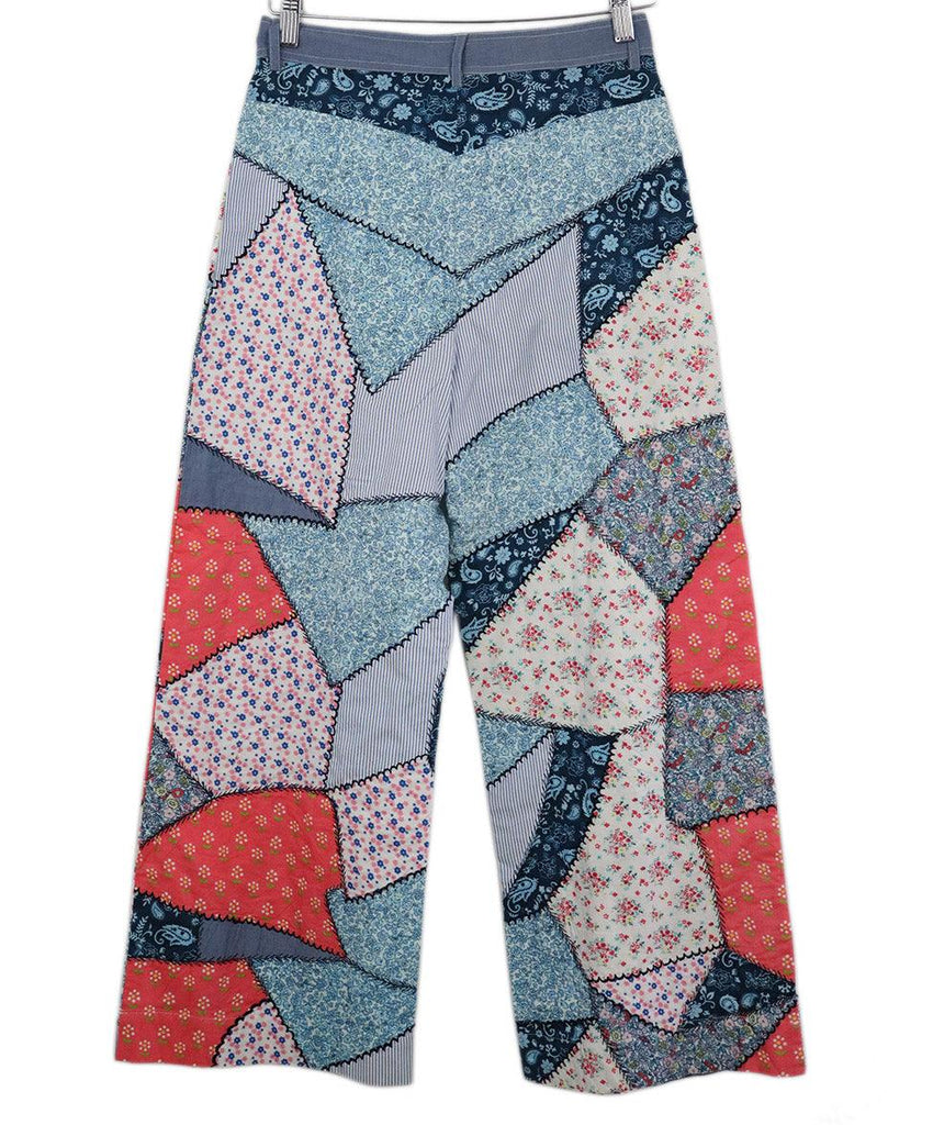 Manoush Blue & Pink Patchwork Pants sz 4 - Michael's Consignment NYC