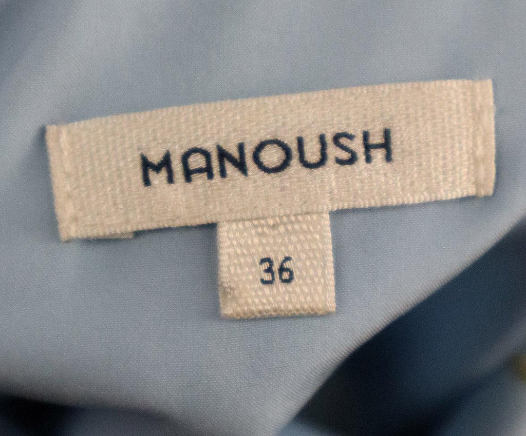Manoush Pale Blue Floral Print Blouse sz 4 - Michael's Consignment NYC