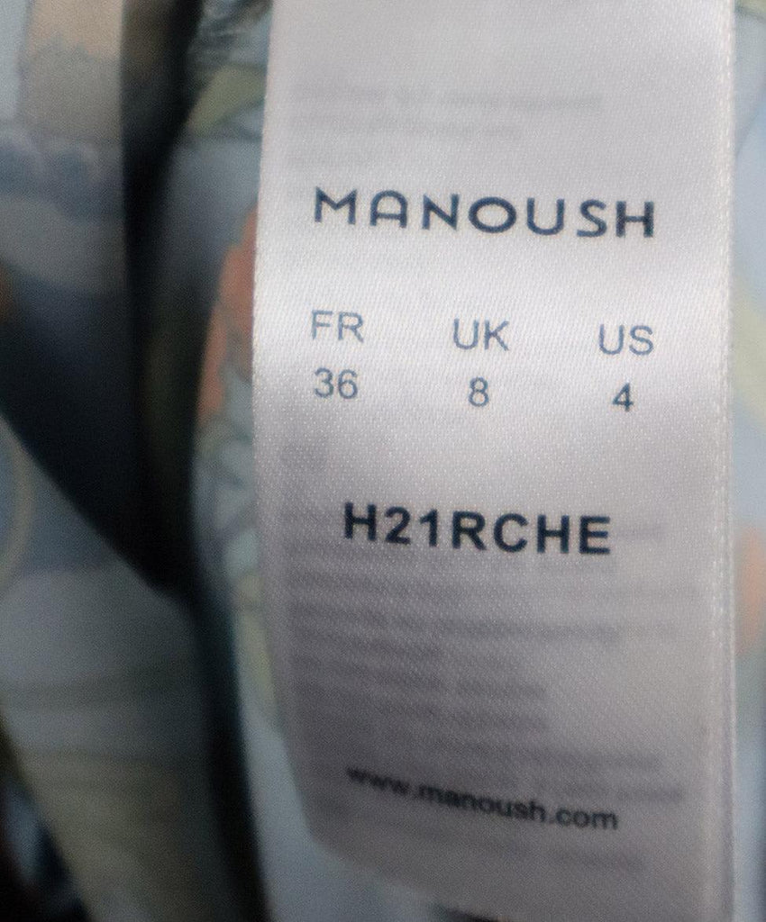 Manoush Pale Blue Floral Print Blouse sz 4 - Michael's Consignment NYC