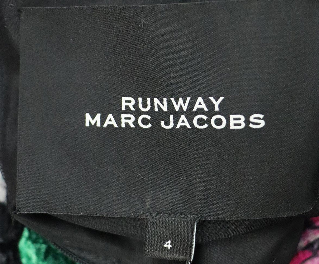 Marc Jacobs Black Multicolor Floral Velvet Dress sz 4 - Michael's Consignment NYC