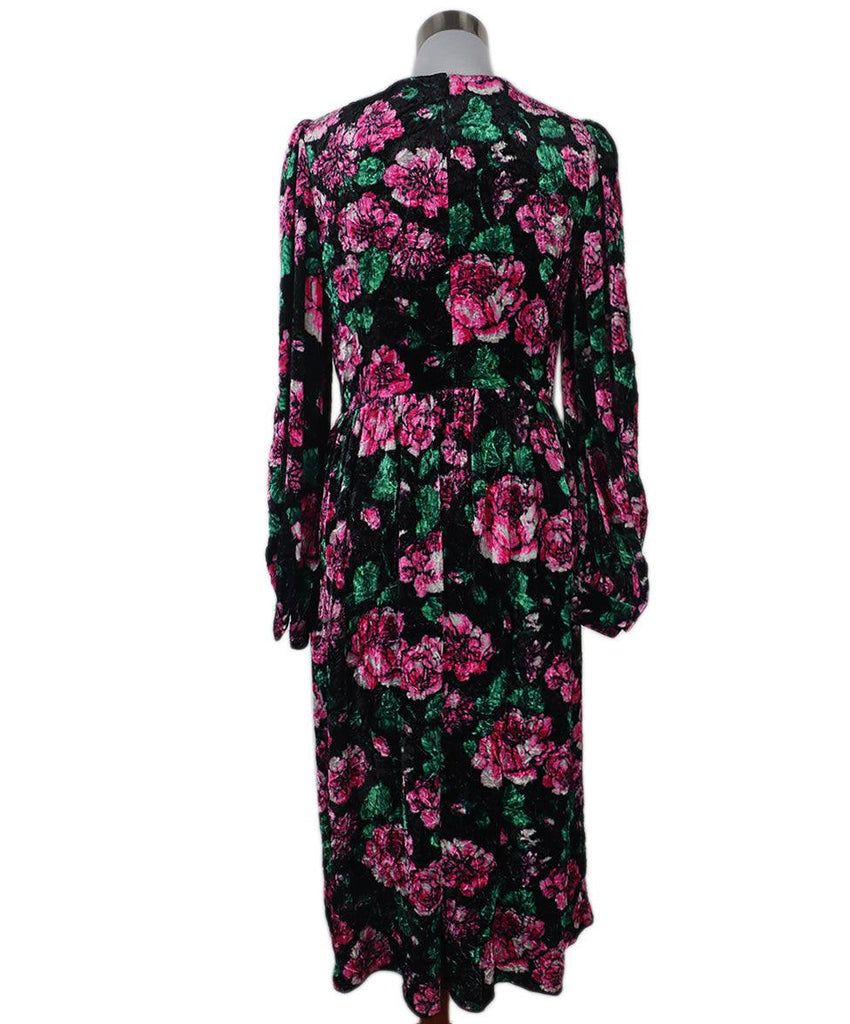 Marc Jacobs Black Multicolor Floral Velvet Dress sz 4 - Michael's Consignment NYC