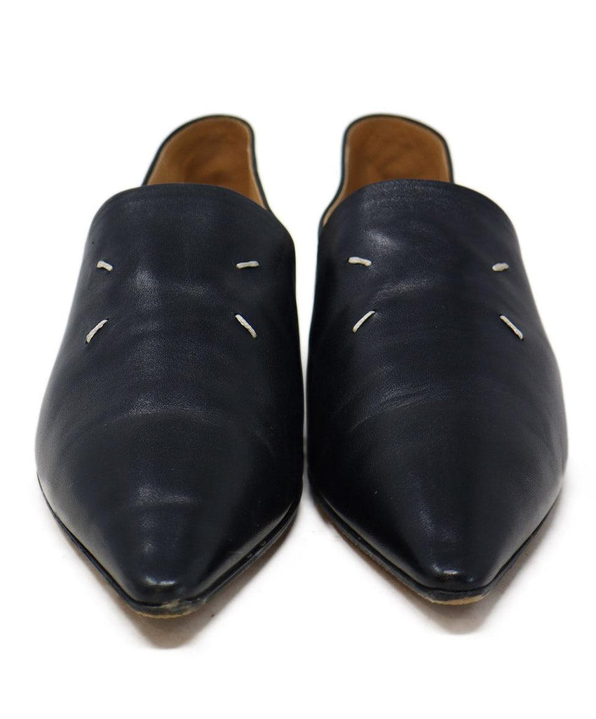 Margiela Black Leather Flats sz 9.5 - Michael's Consignment NYC