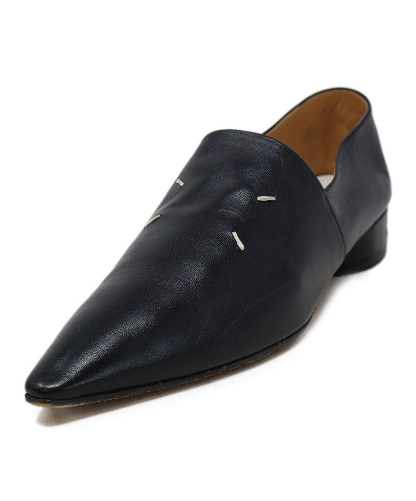 Margiela Black Leather Flats sz 9.5 - Michael's Consignment NYC