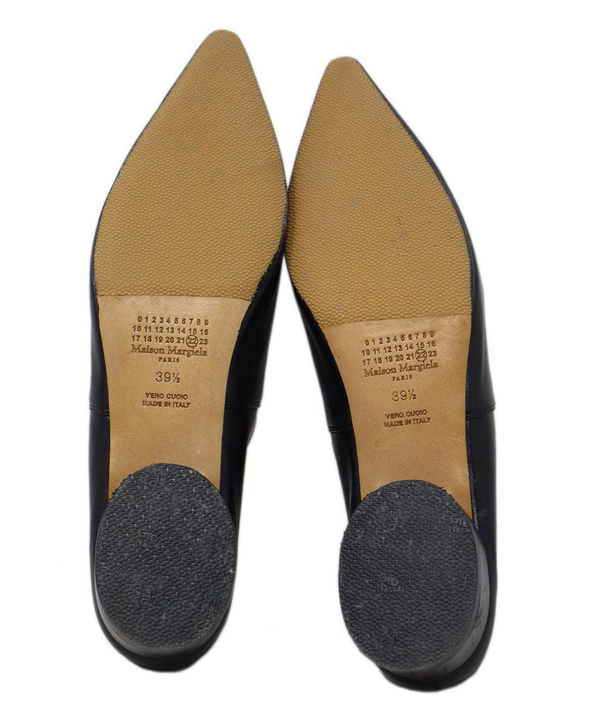 Margiela Black Leather Flats sz 9.5 - Michael's Consignment NYC