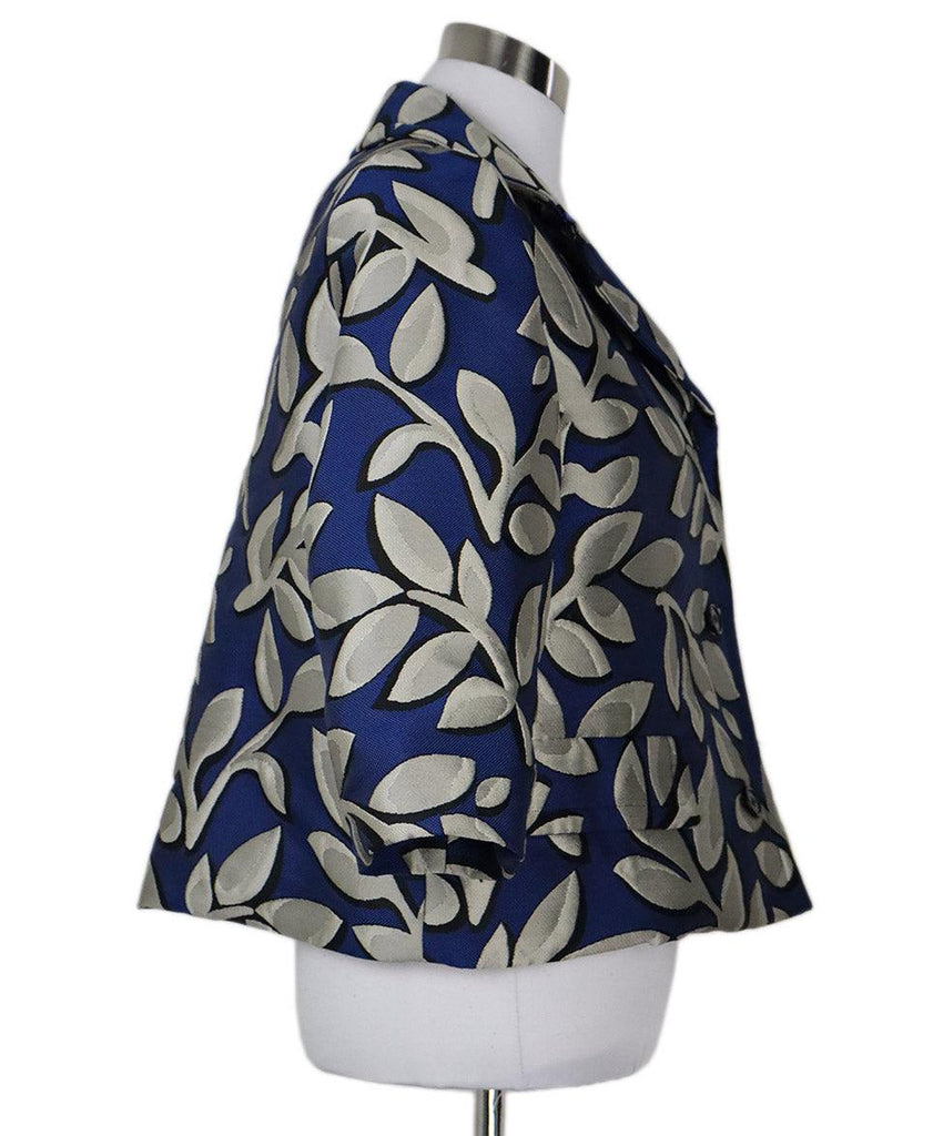 Marni Blue & Grey Floral Blazer sz 8 - Michael's Consignment NYC