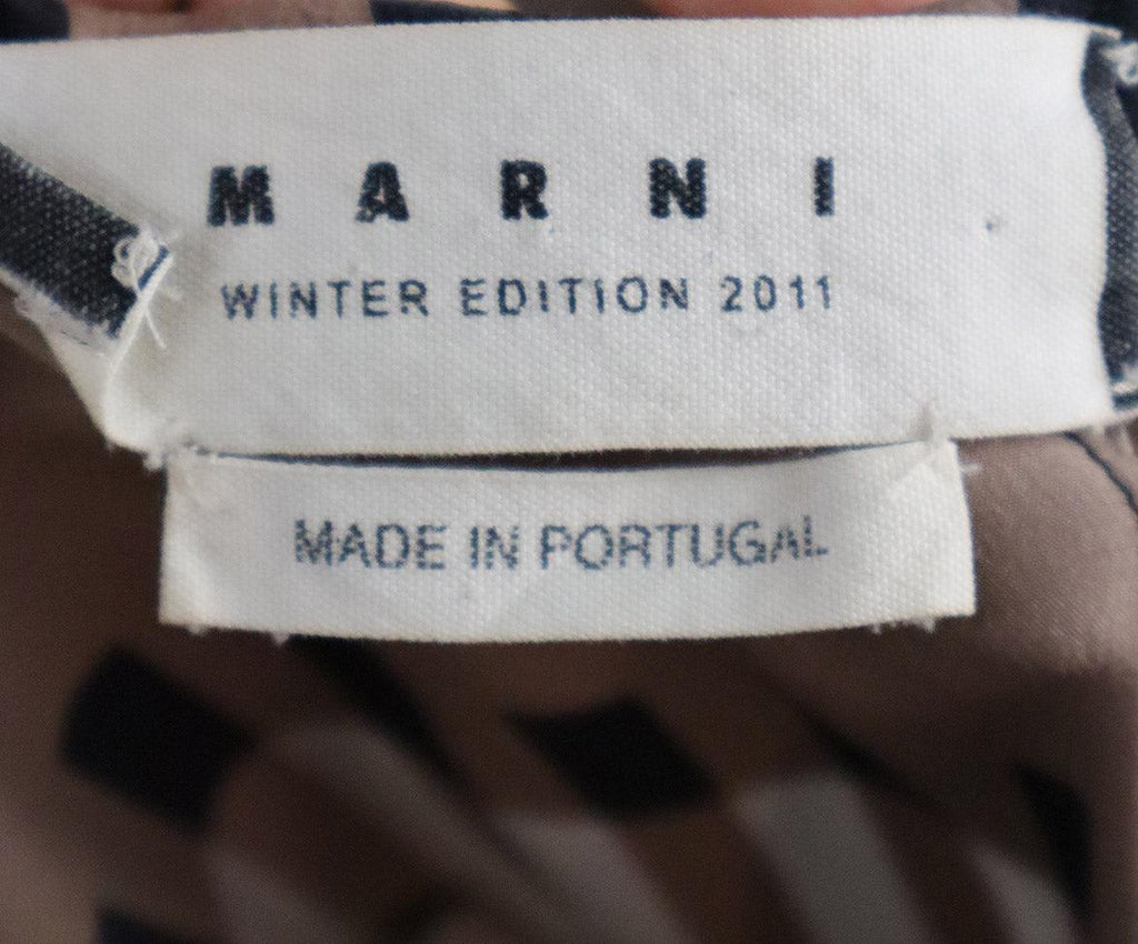 Marni Brown Black & White Print Silk Dress sz 6 - Michael's Consignment NYC