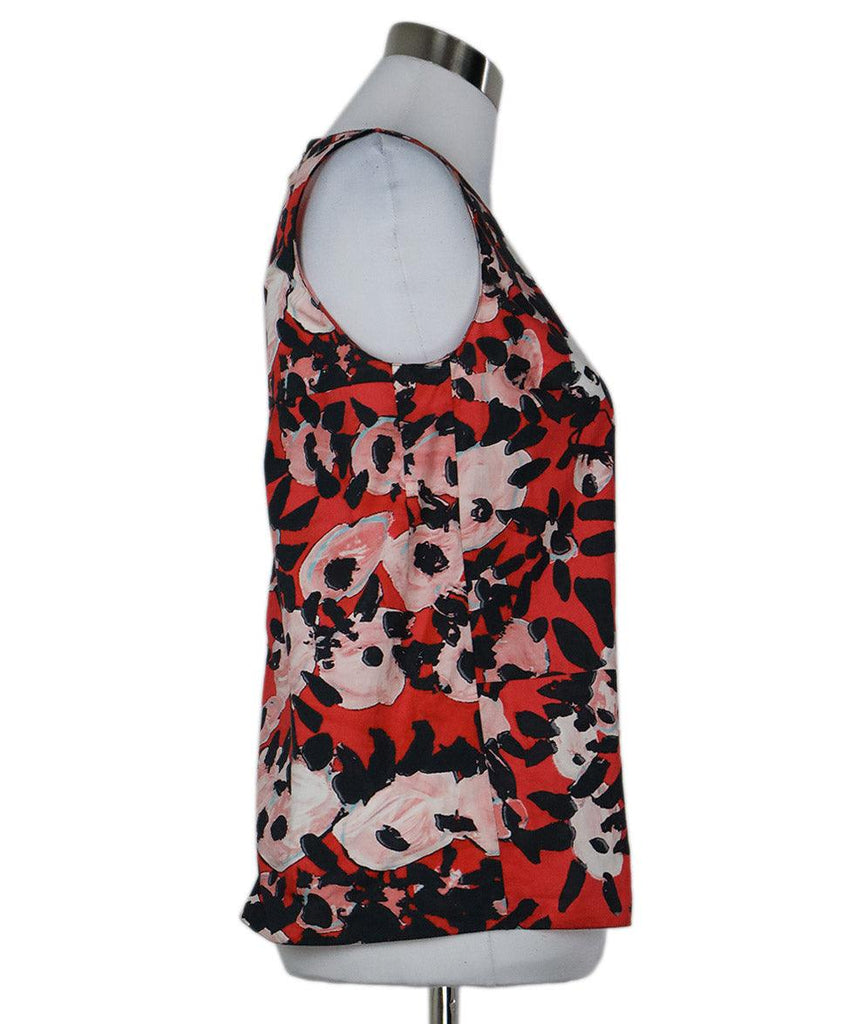 Marni Pink & Black Floral Print Top sz 4 - Michael's Consignment NYC