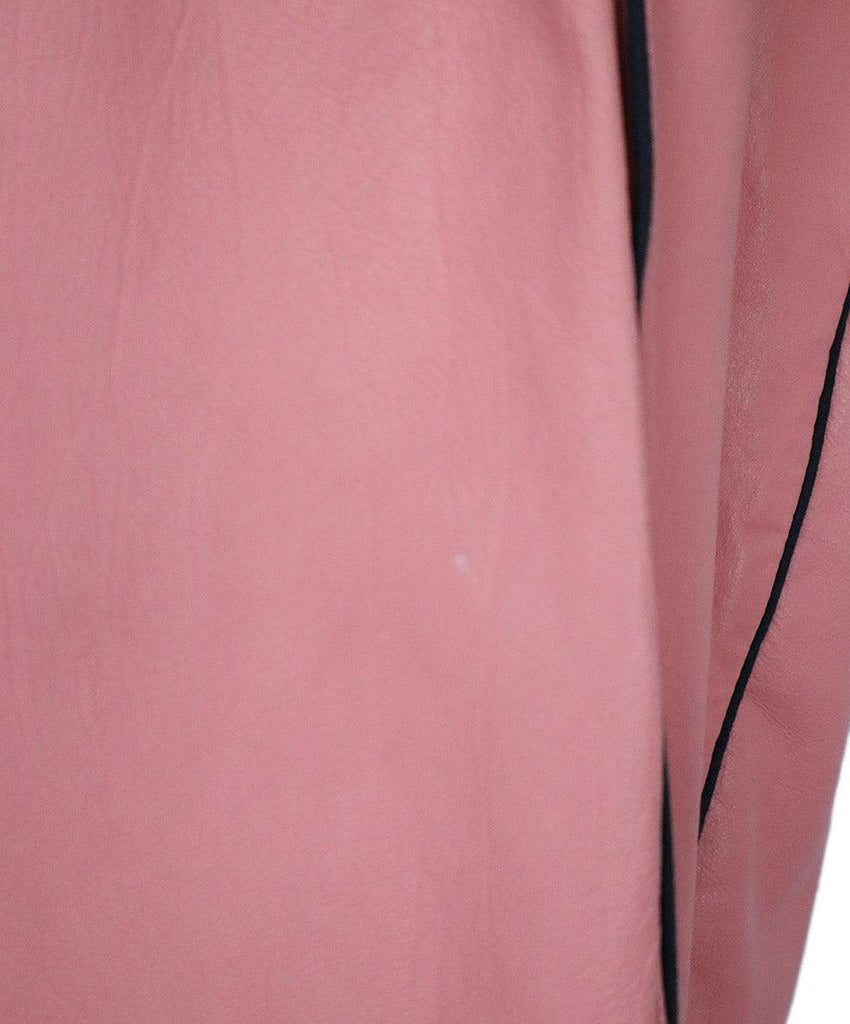 Marni Pink Leather Coat w/ Black Trim sz 6 - Michael's Consignment NYC