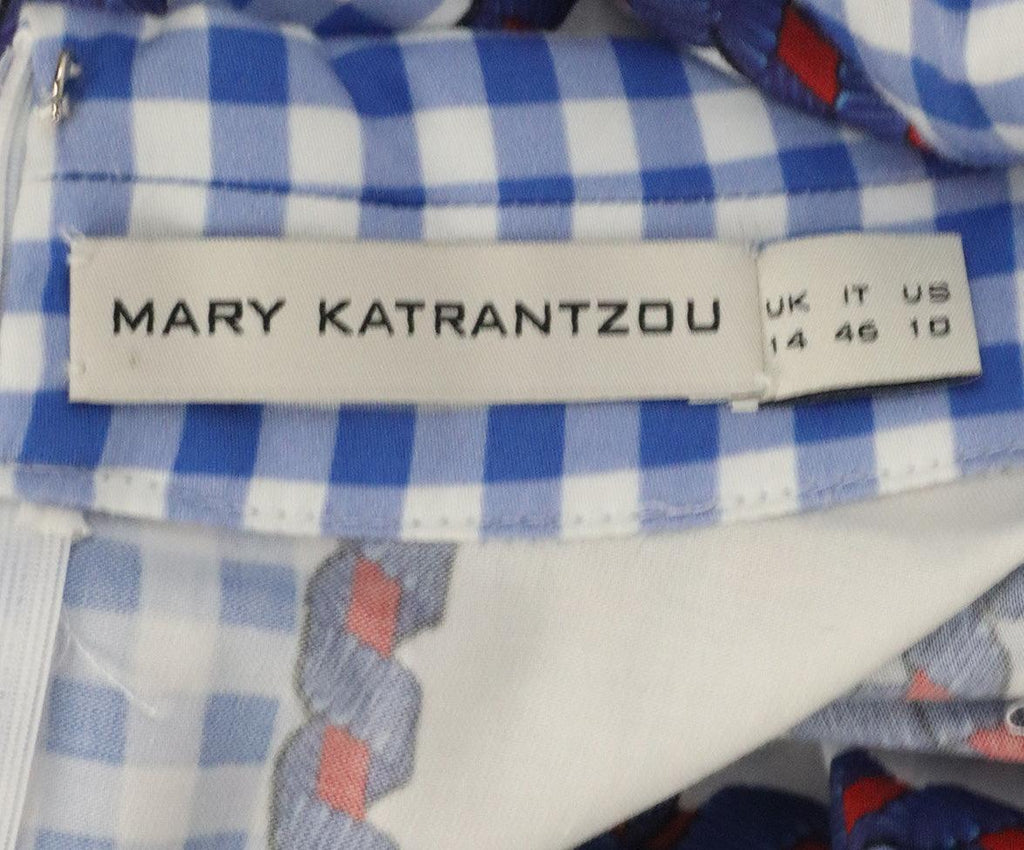 Mary Katrantzou Blue & White Print Dress sz 2 - Michael's Consignment NYC