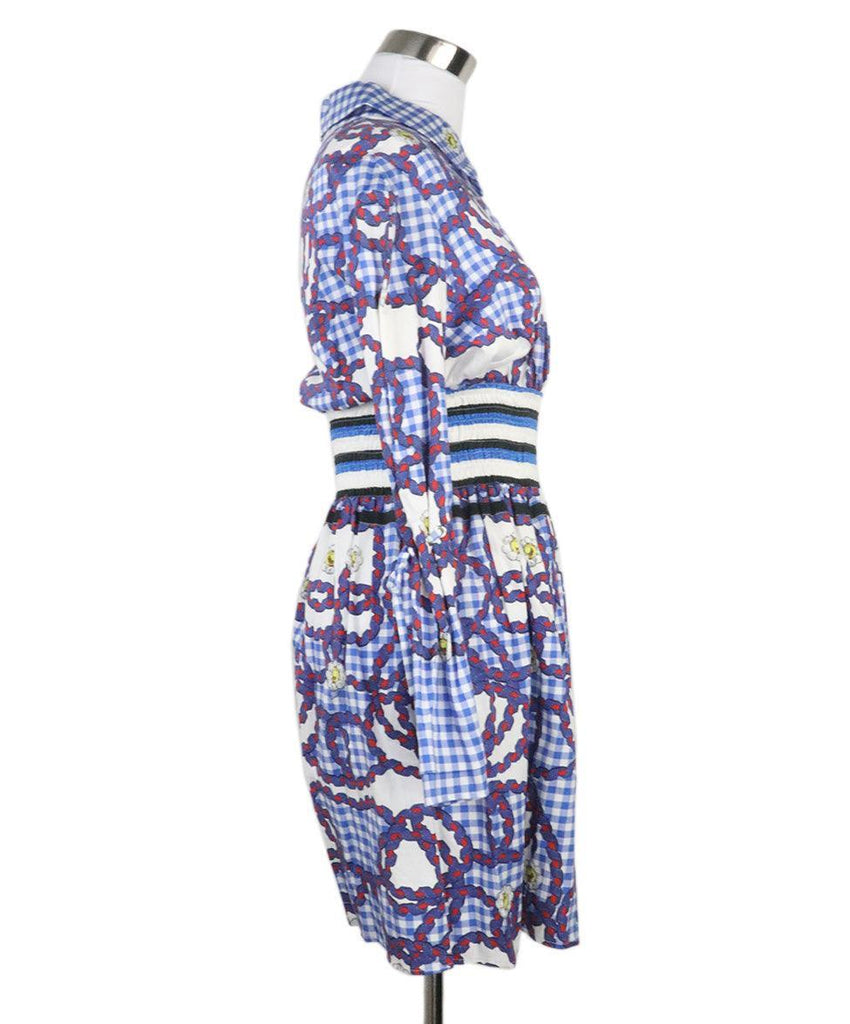 Mary Katrantzou Blue & White Print Dress sz 2 - Michael's Consignment NYC