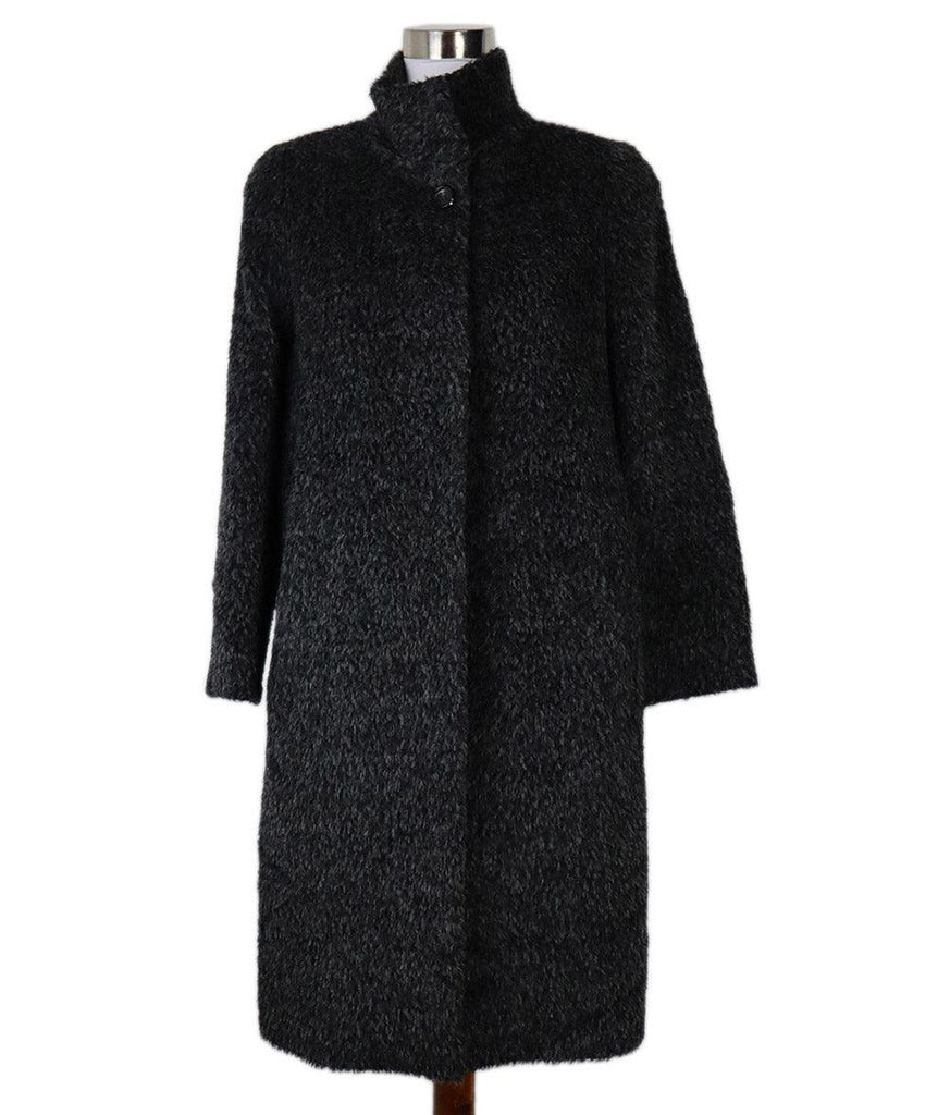 Max Mara Charcoal Alpaca Wool Coat sz 4 - Michael's Consignment NYC