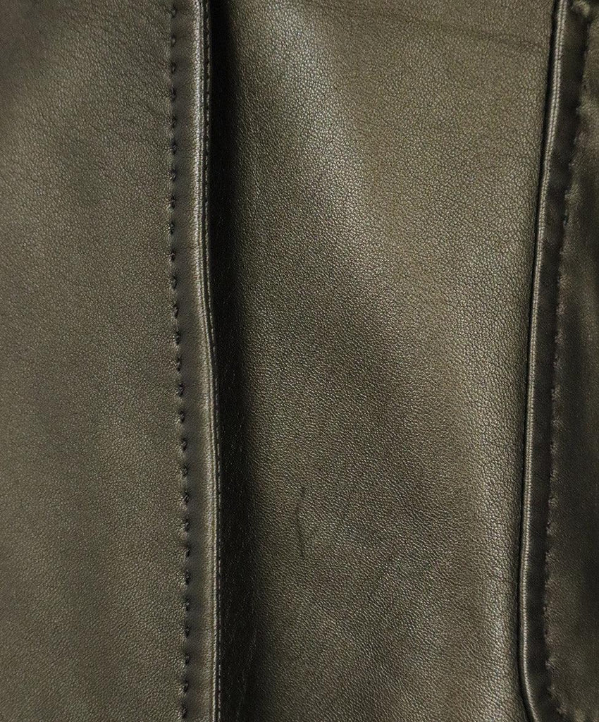 Max Mara Metallic Gold Leather Jacket sz 4 - Michael's Consignment NYC