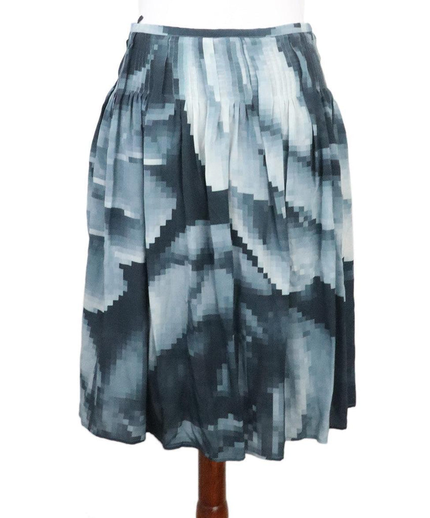 Max Mara Navy Print Silk Skirt sz 8 - Michael's Consignment NYC