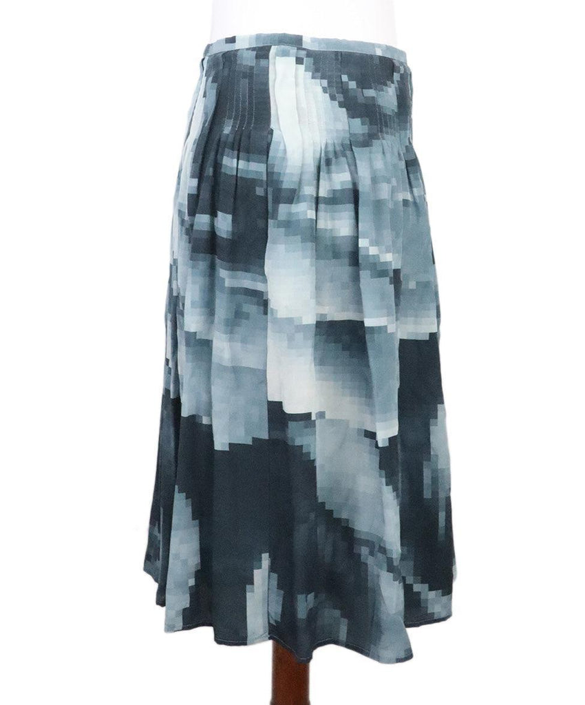 Max Mara Navy Print Silk Skirt sz 8 - Michael's Consignment NYC