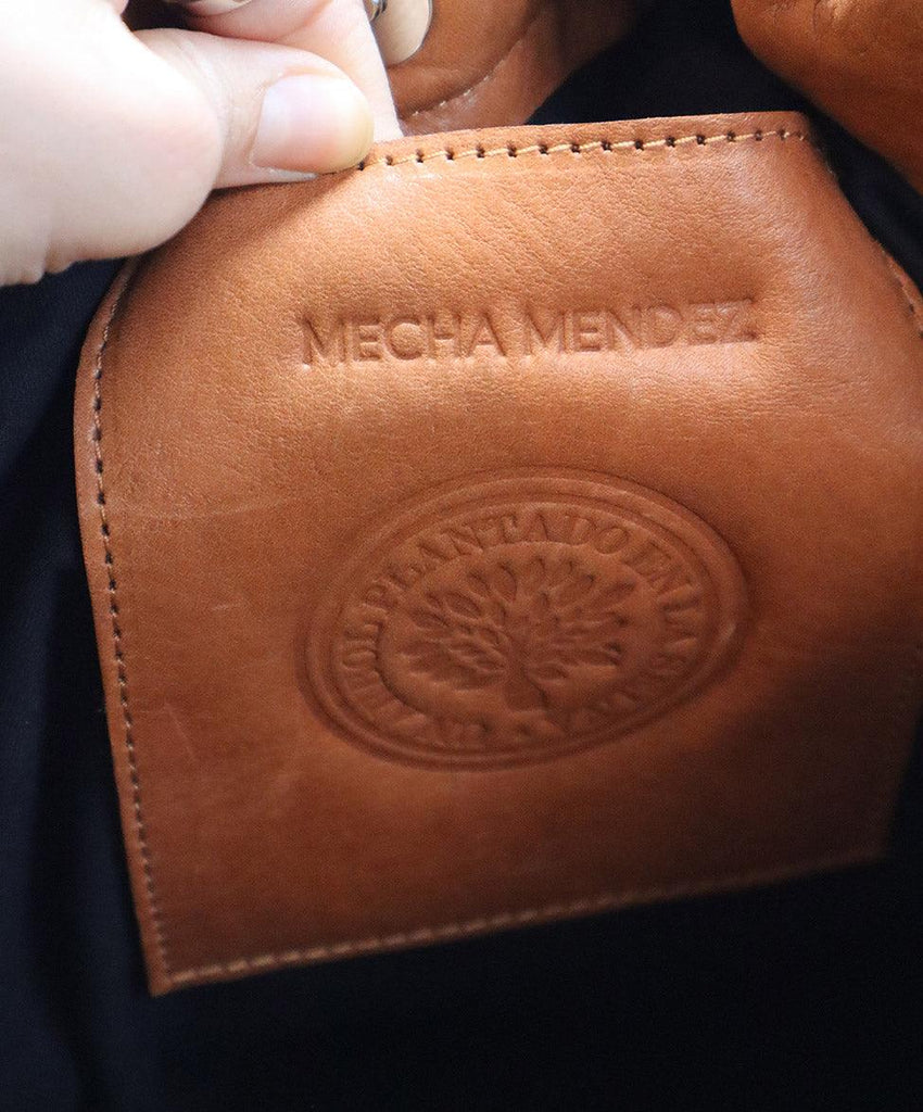 Mecha Mendez Tan Leather Tote - Michael's Consignment NYC