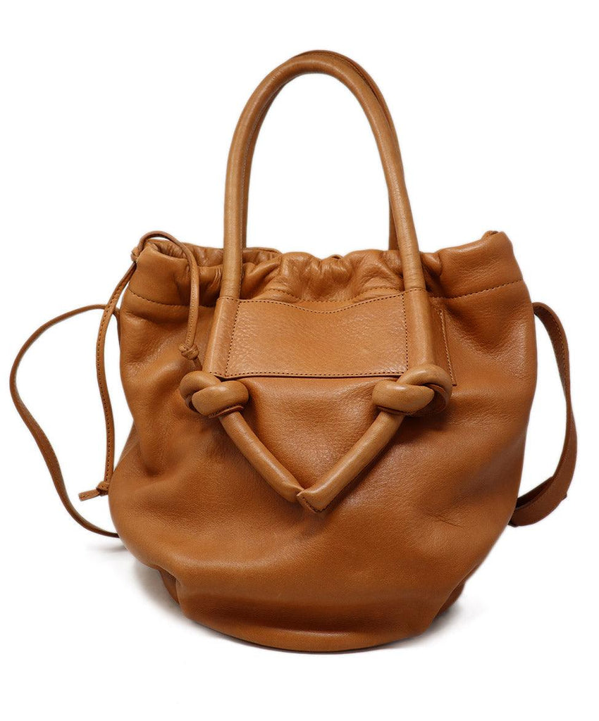 Mecha Mendez Tan Leather Tote - Michael's Consignment NYC