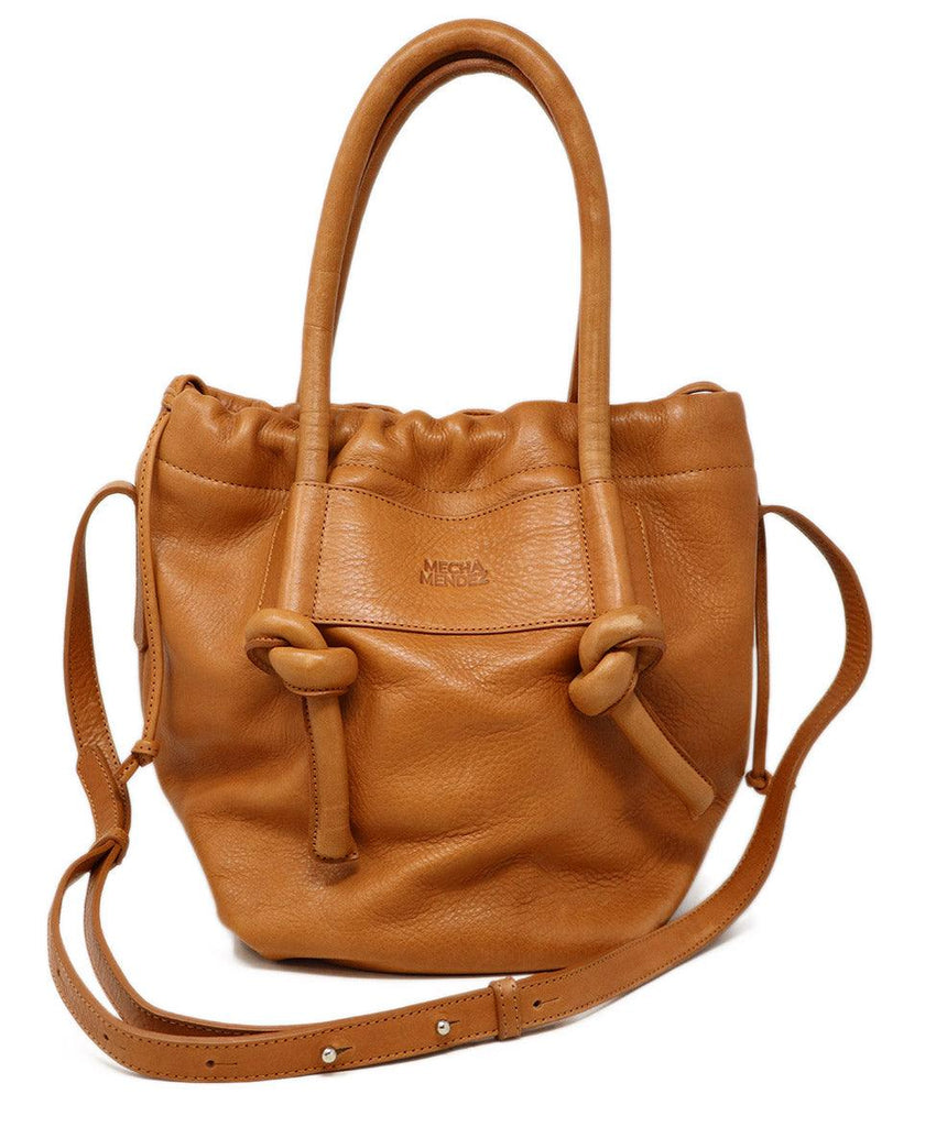 Mecha Mendez Tan Leather Tote - Michael's Consignment NYC