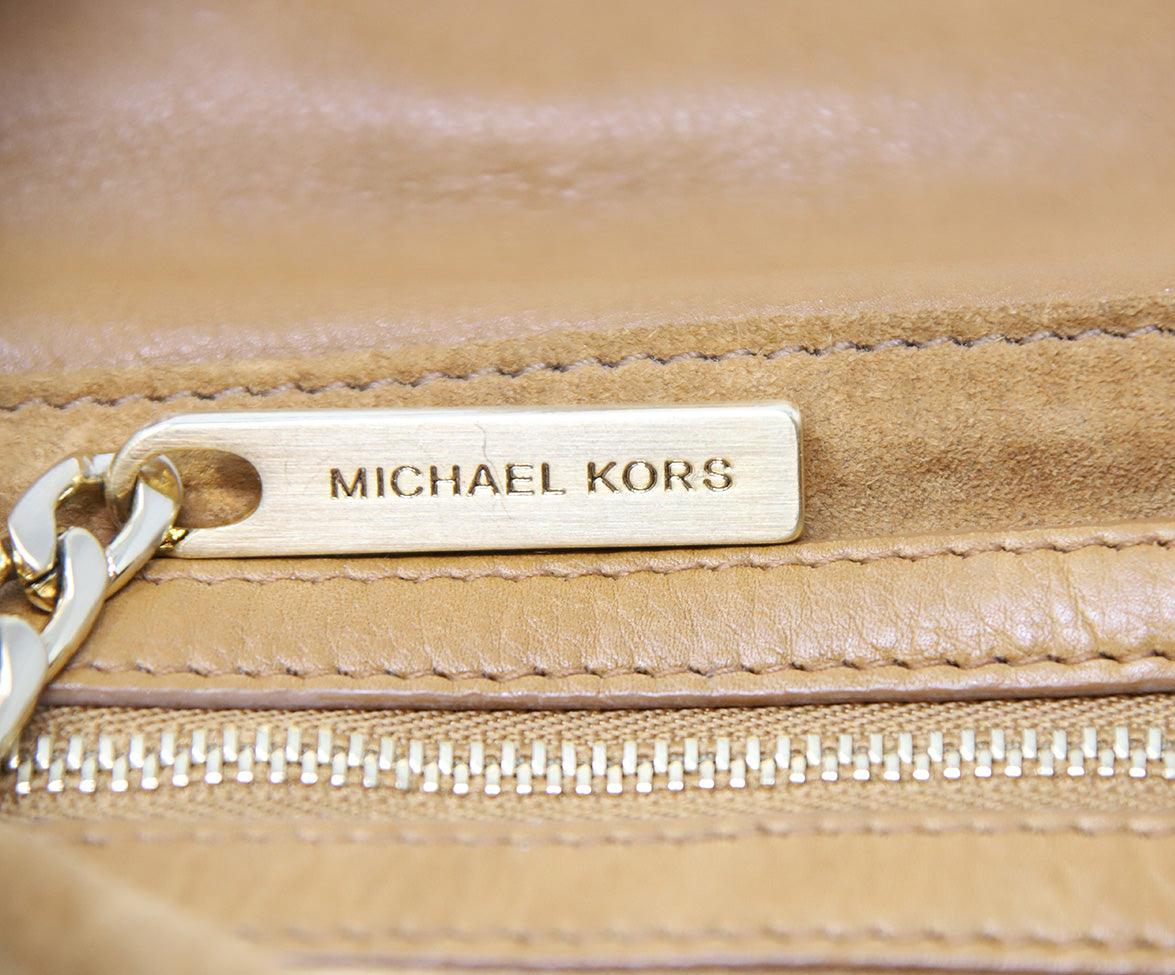 Michael Kors, Bags, Michael Kors Black Leather Gold Chain Purse