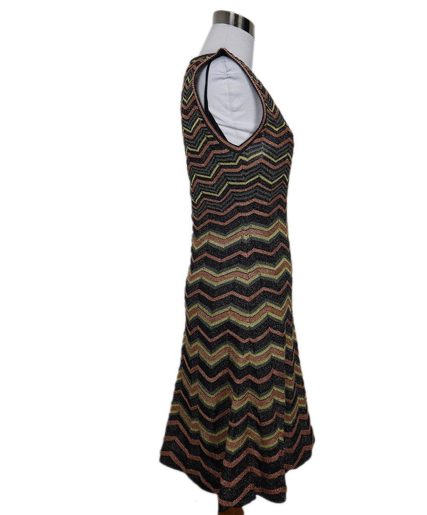Missoni Black & Multicolor Striped Knit Dress sz 4 - Michael's Consignment NYC