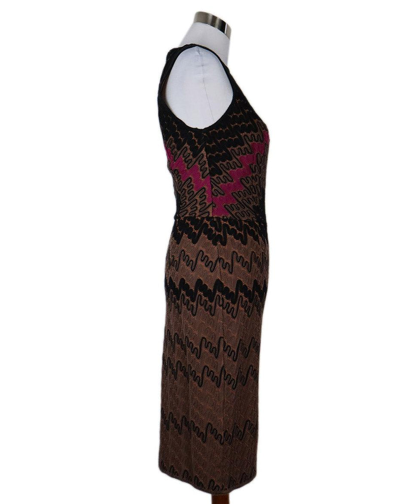 Missoni Black Brown & Purple Knit Dress sz 4 - Michael's Consignment NYC