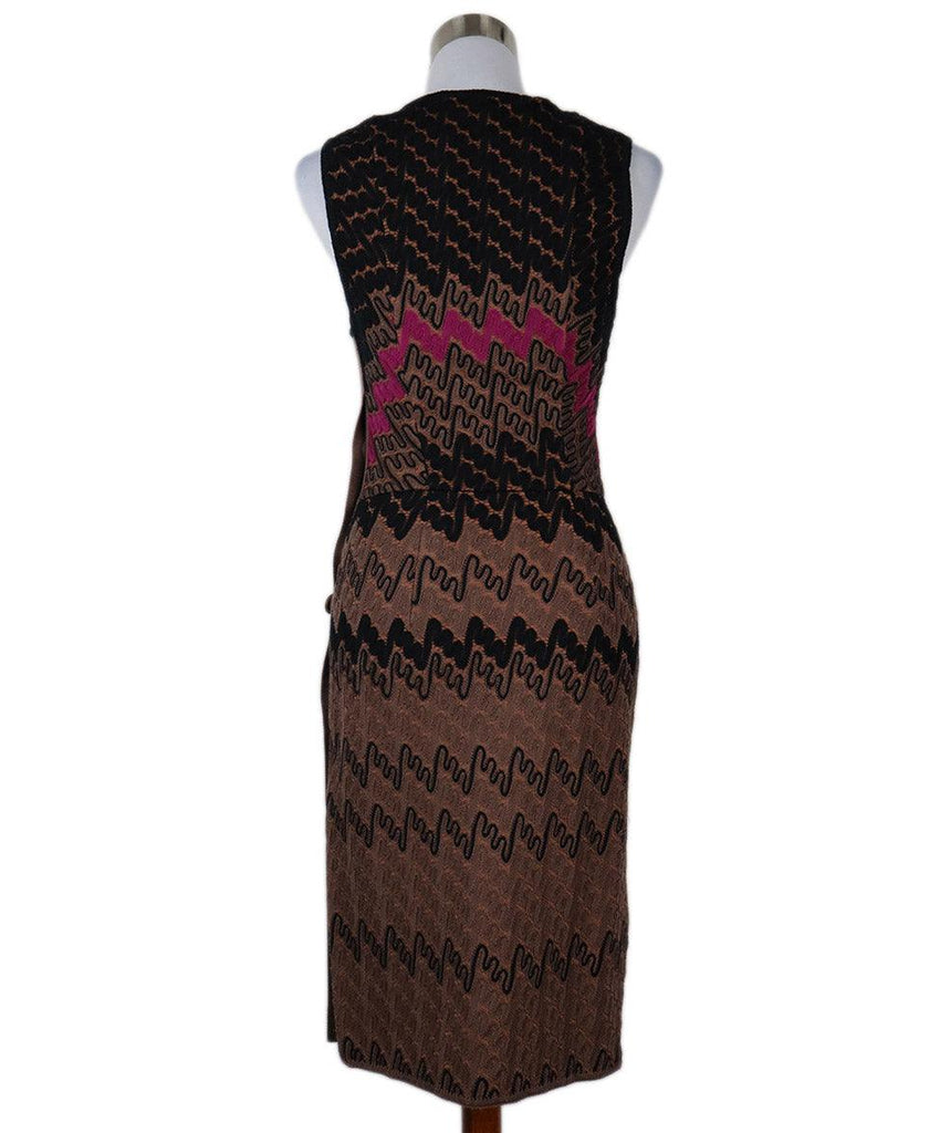 Missoni Black Brown & Purple Knit Dress sz 4 - Michael's Consignment NYC