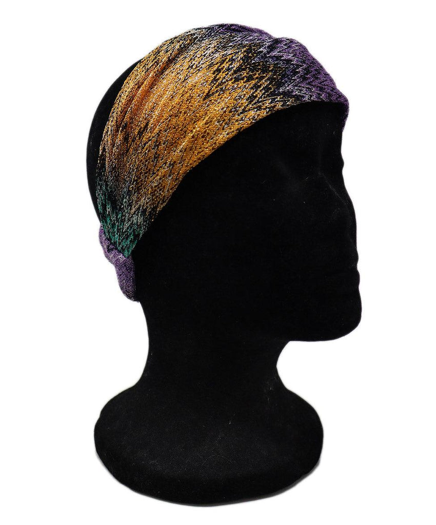 Missoni Purple & Orange Metallic Knit Headband - Michael's Consignment NYC