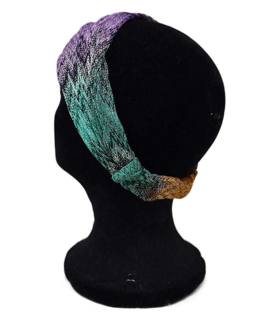 Missoni Purple & Orange Metallic Knit Headband - Michael's Consignment NYC
