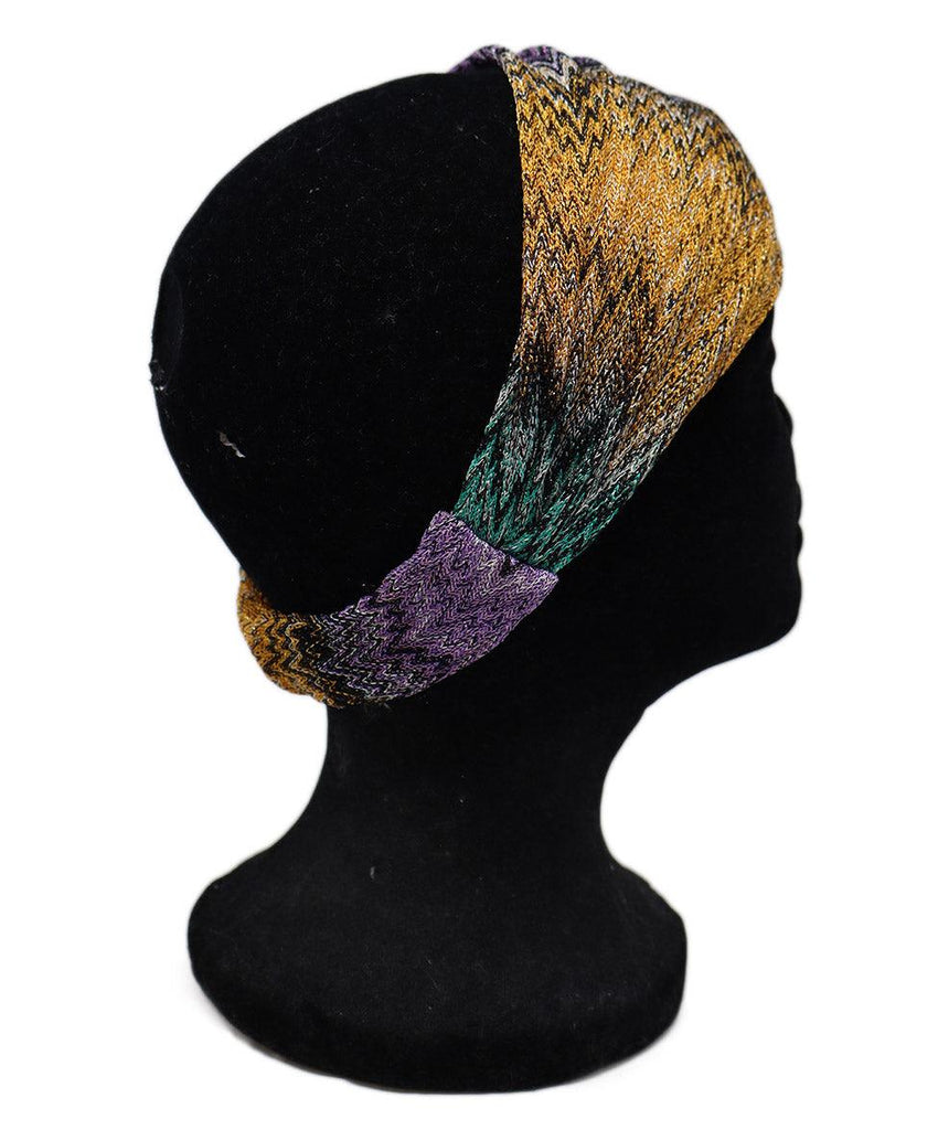 Missoni Purple & Orange Metallic Knit Headband - Michael's Consignment NYC