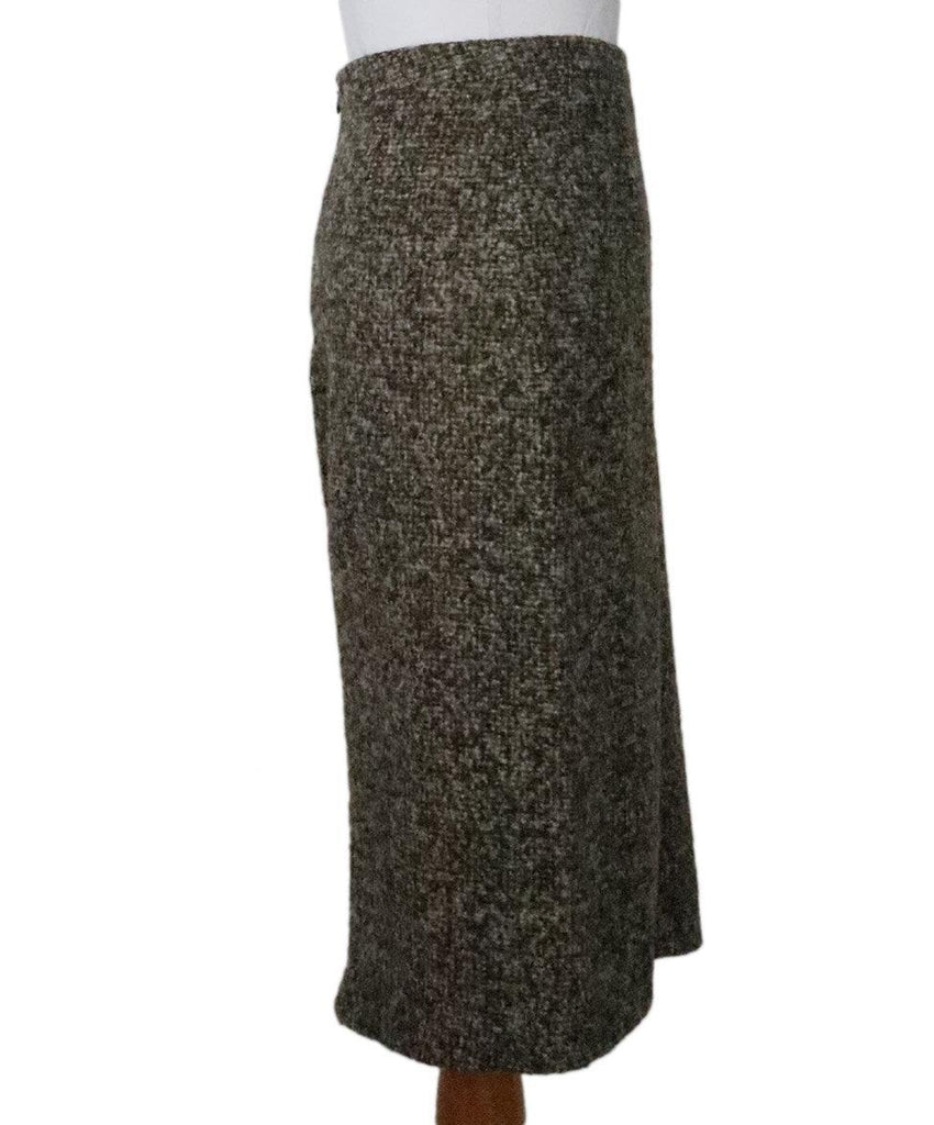 Missoni Size 4 Brown White Wool Skirt - Michael's Consignment NYC