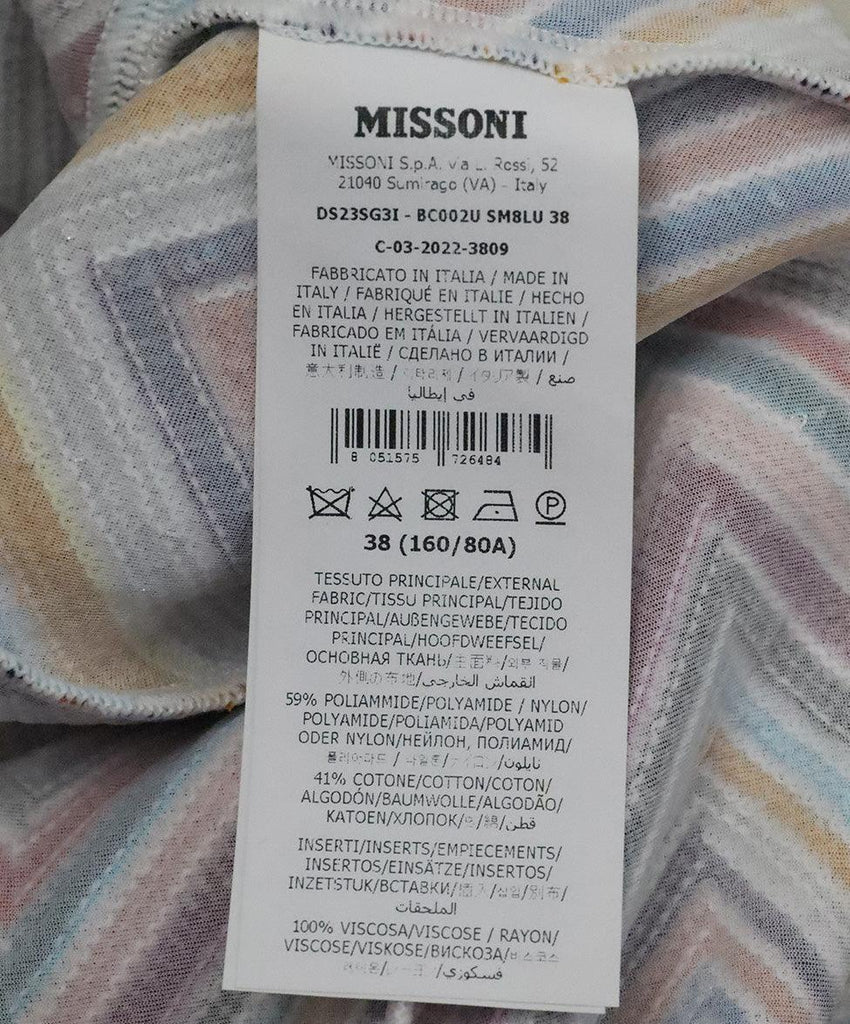 Missoni White Sequin Dress w/ Multicolor Stripes sz 4 - Michael's Consignment NYC
