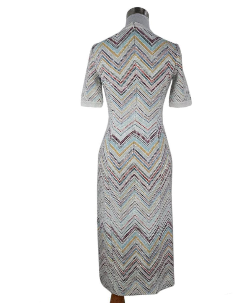 Missoni White Sequin Dress w/ Multicolor Stripes sz 4 - Michael's Consignment NYC
