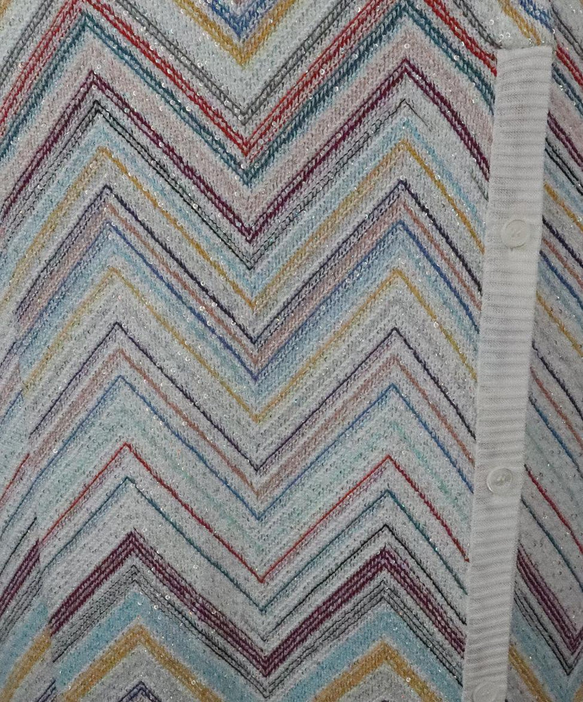 Missoni White Sequin Dress w/ Multicolor Stripes sz 4 - Michael's Consignment NYC