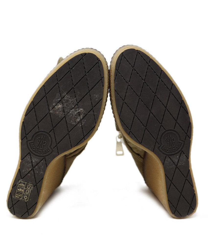 Moncler Beige Suede Shearling Booties sz 7 - Michael's Consignment NYC