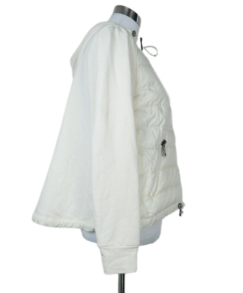 Moncler Ivory Puffer Hoodie sz 2 - Michael's Consignment NYC