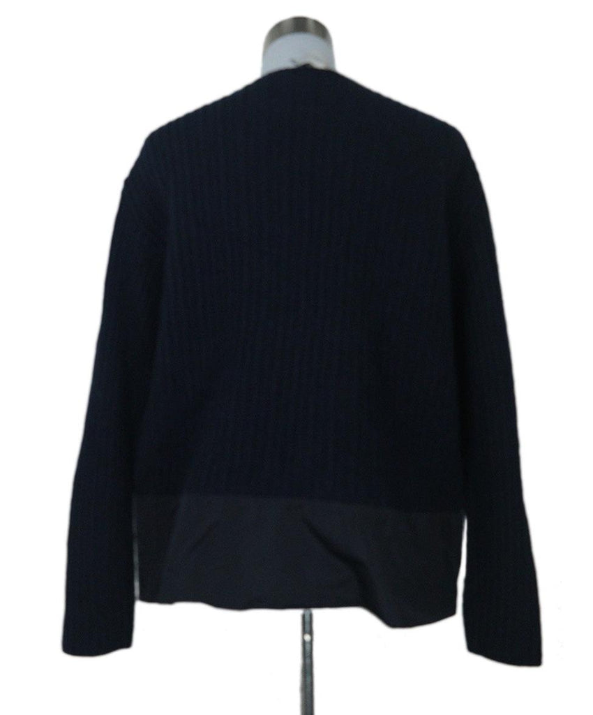 Moncler Navy Wool & Nylon Trim Crewneck sz 4 - Michael's Consignment NYC