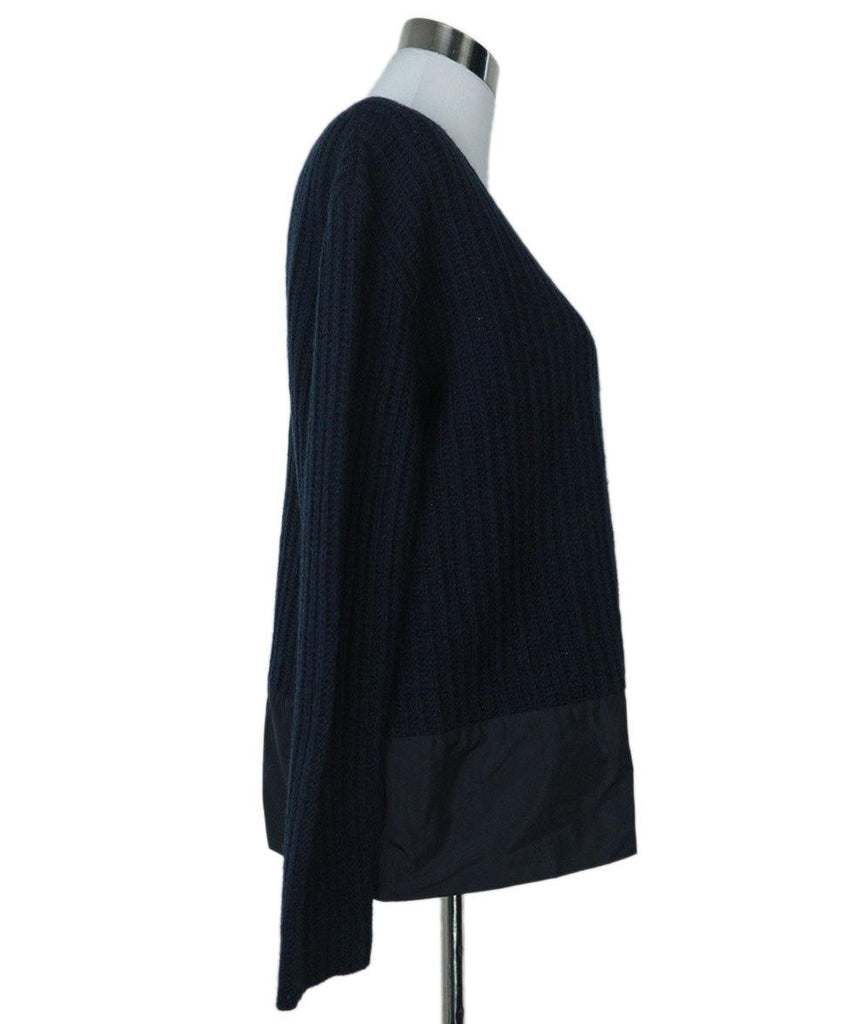 Moncler Navy Wool & Nylon Trim Crewneck sz 4 - Michael's Consignment NYC
