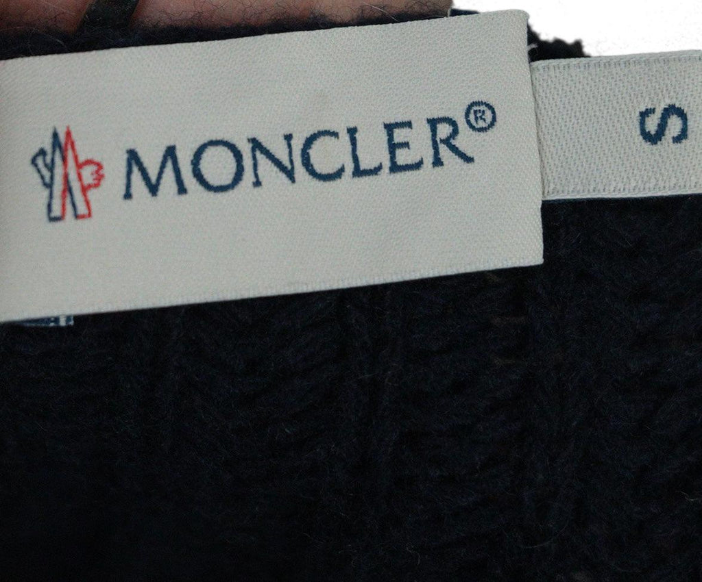Moncler Navy Wool & Nylon Trim Crewneck sz 4 - Michael's Consignment NYC