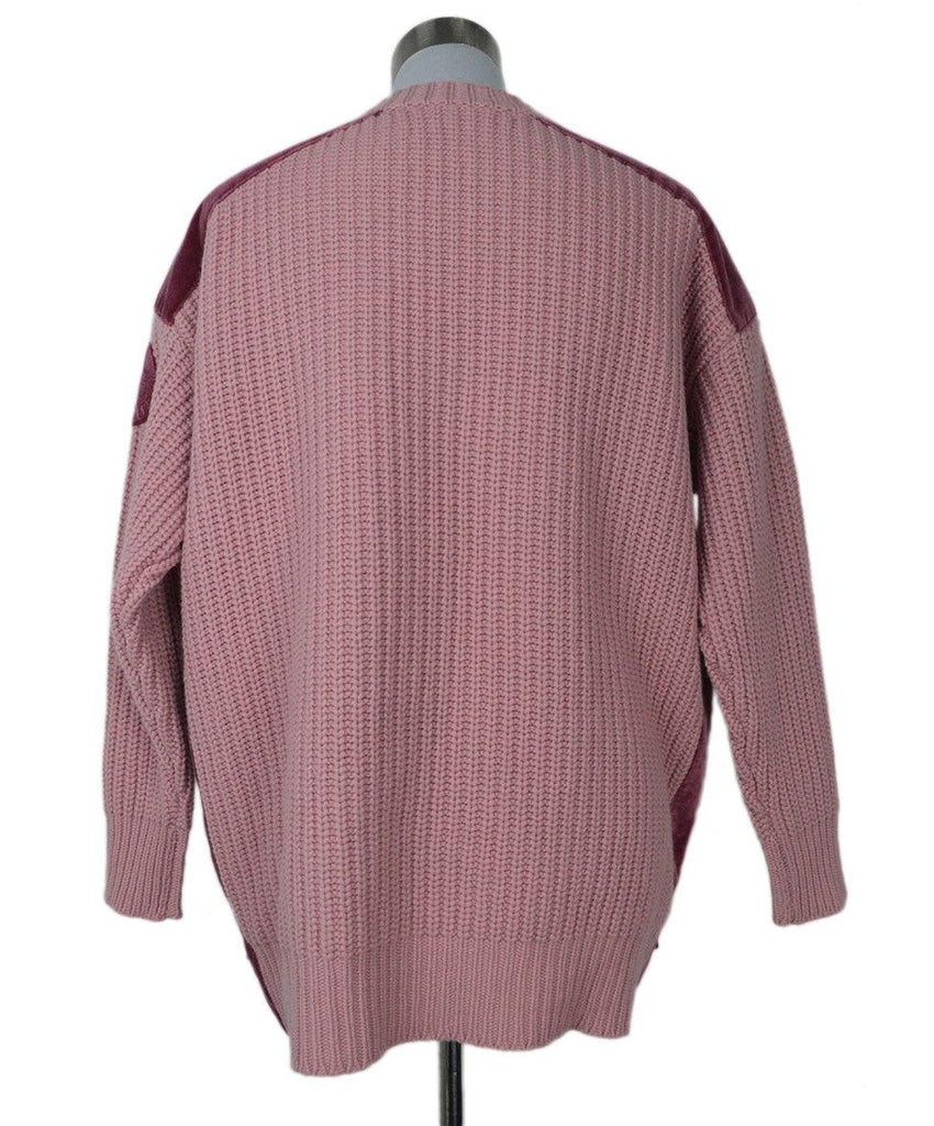 Moncler Pink Cashmere Sweater w/ Zipper Trim sz 4 - Michael's Consignment NYC
