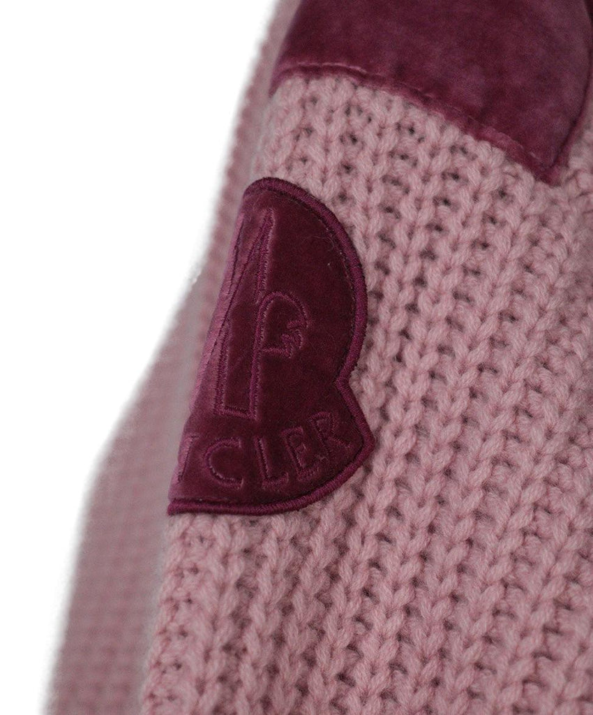 Moncler Pink Cashmere Sweater w/ Zipper Trim sz 4 - Michael's Consignment NYC