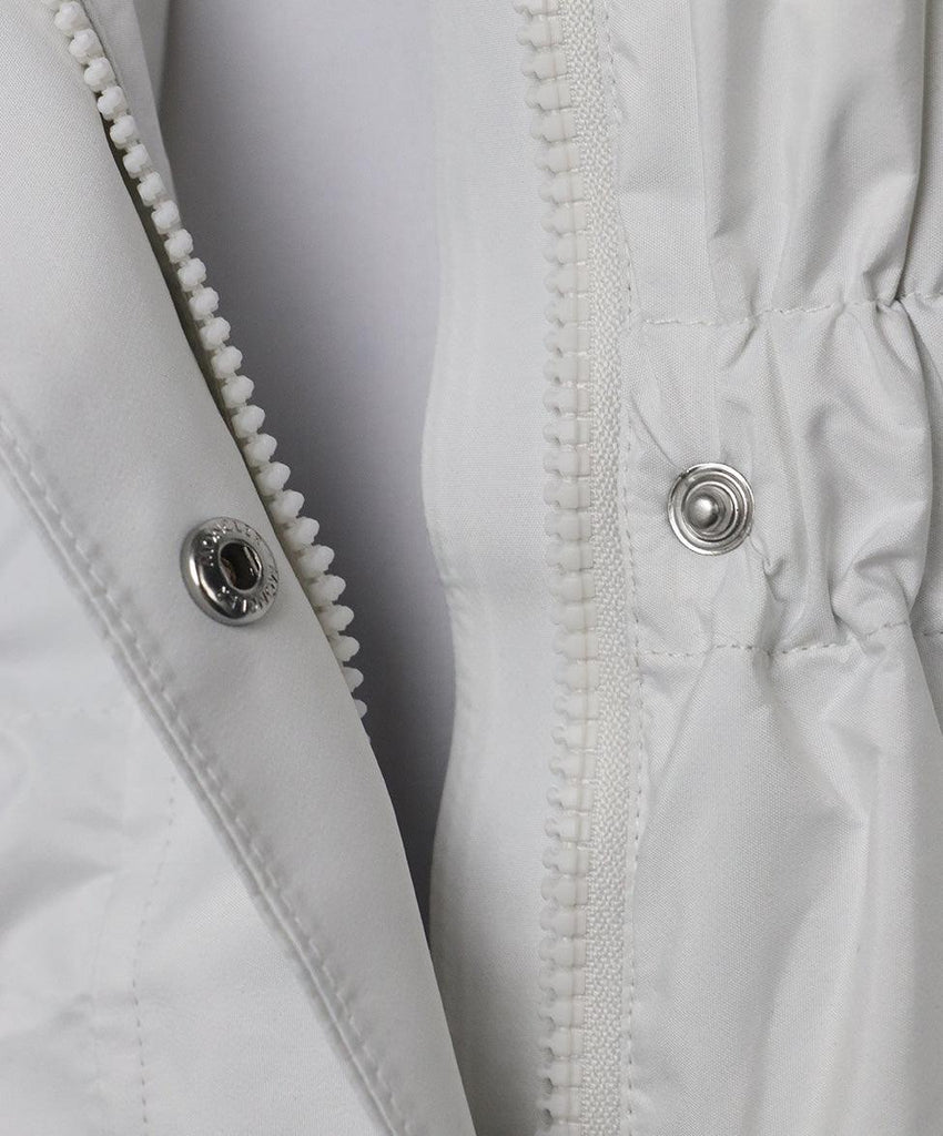Moncler White Trench Coat sz 6 - Michael's Consignment NYC