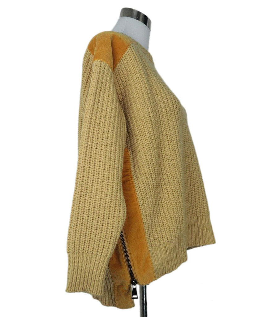 Moncler Yellow Sweater w/ Zipper Trim sz 4 - Michael's Consignment NYC