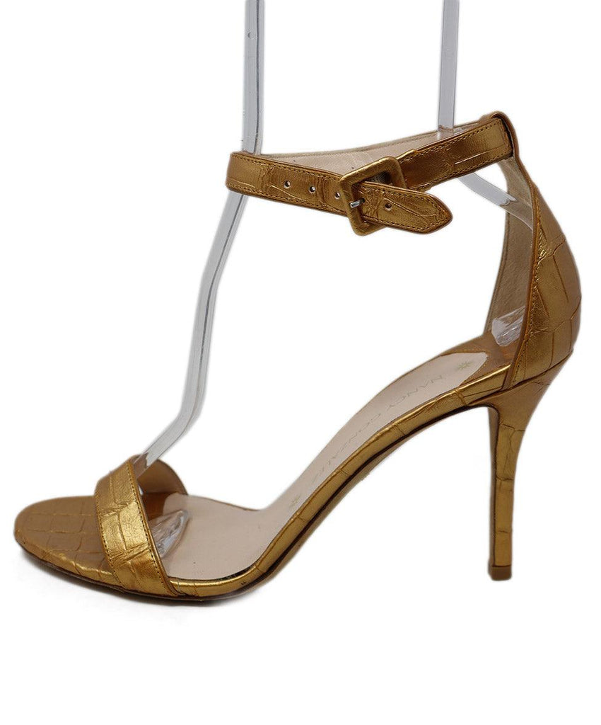 Nancy Gonzalez Gold Crocodile Sandals sz 9 - Michael's Consignment NYC