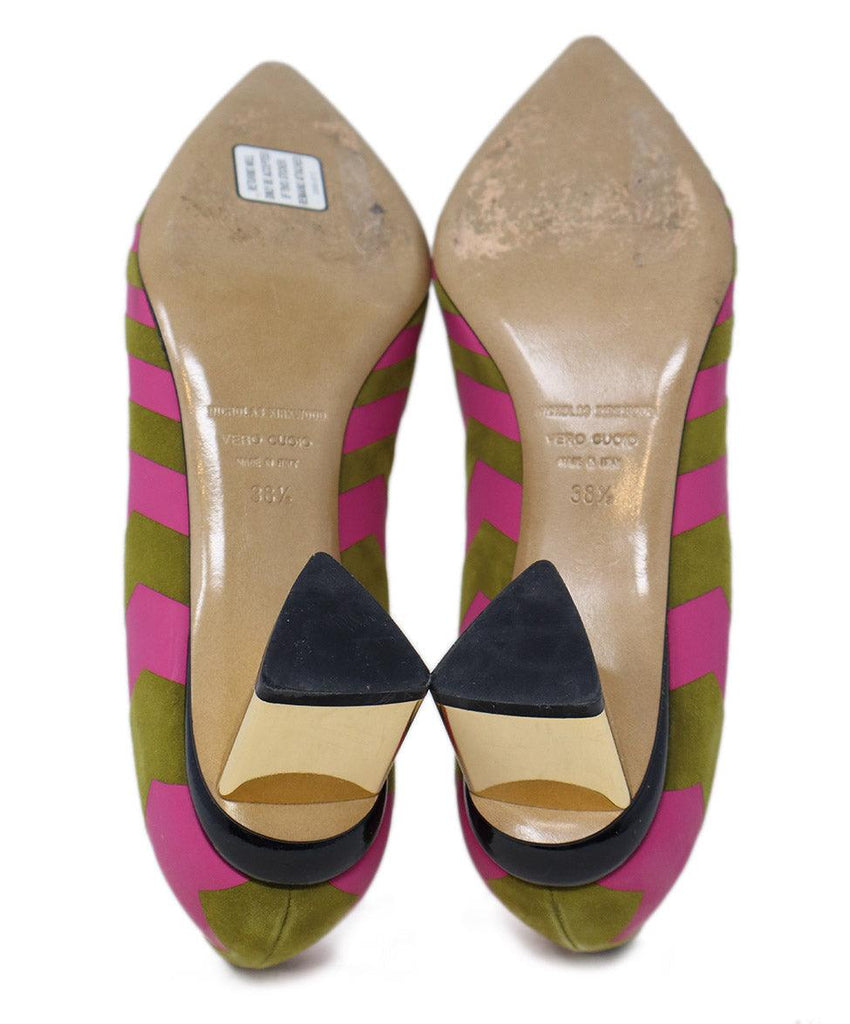 Nicholas Kirkwood Pink & Olive Leather Heels sz 8.5 - Michael's Consignment NYC