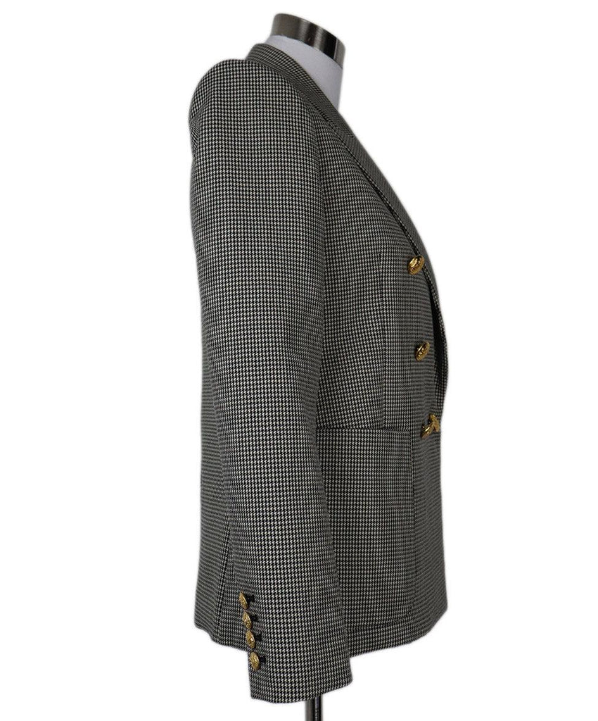 Nili Lotan B&W Wool Houndstooth Blazer Jacket sz 6 - Michael's Consignment NYC