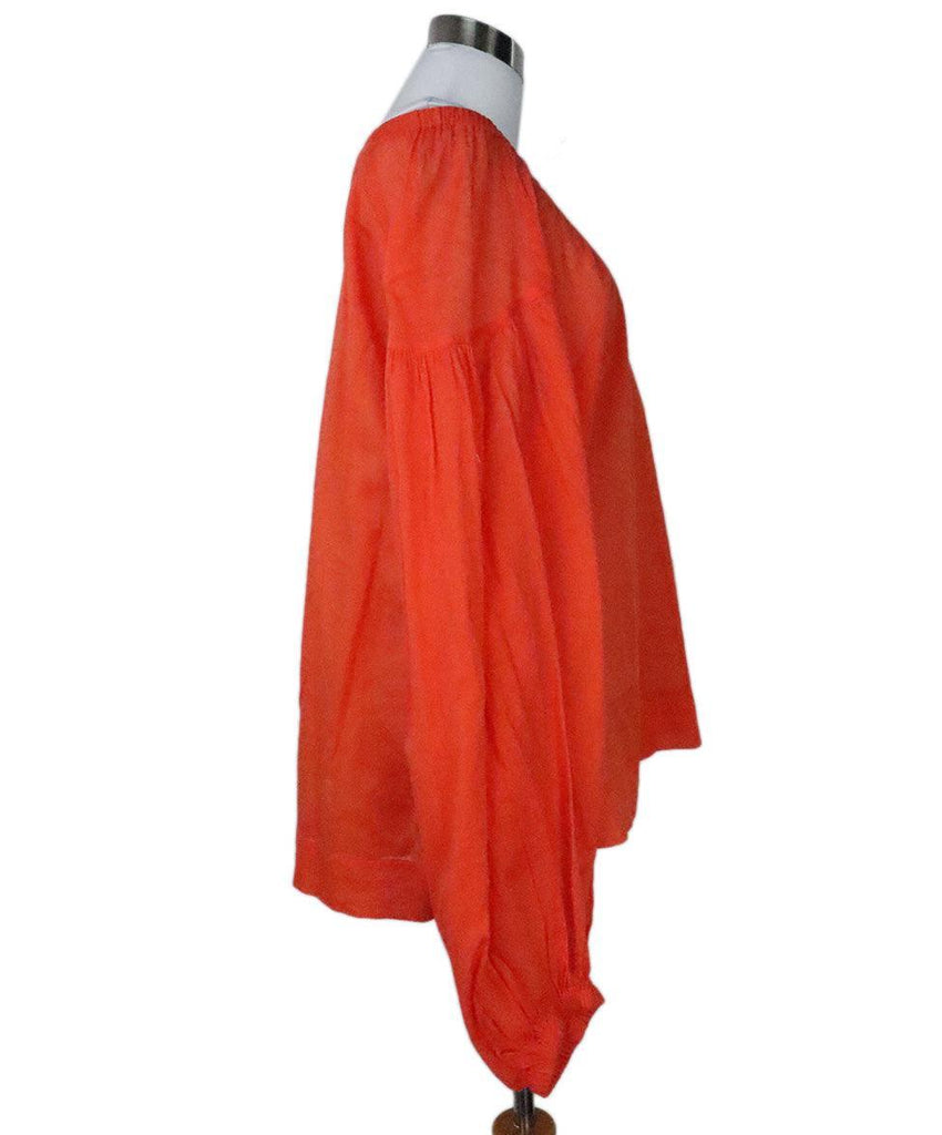 Orange Cotton Blouse sz 8 - Michael's Consignment NYC