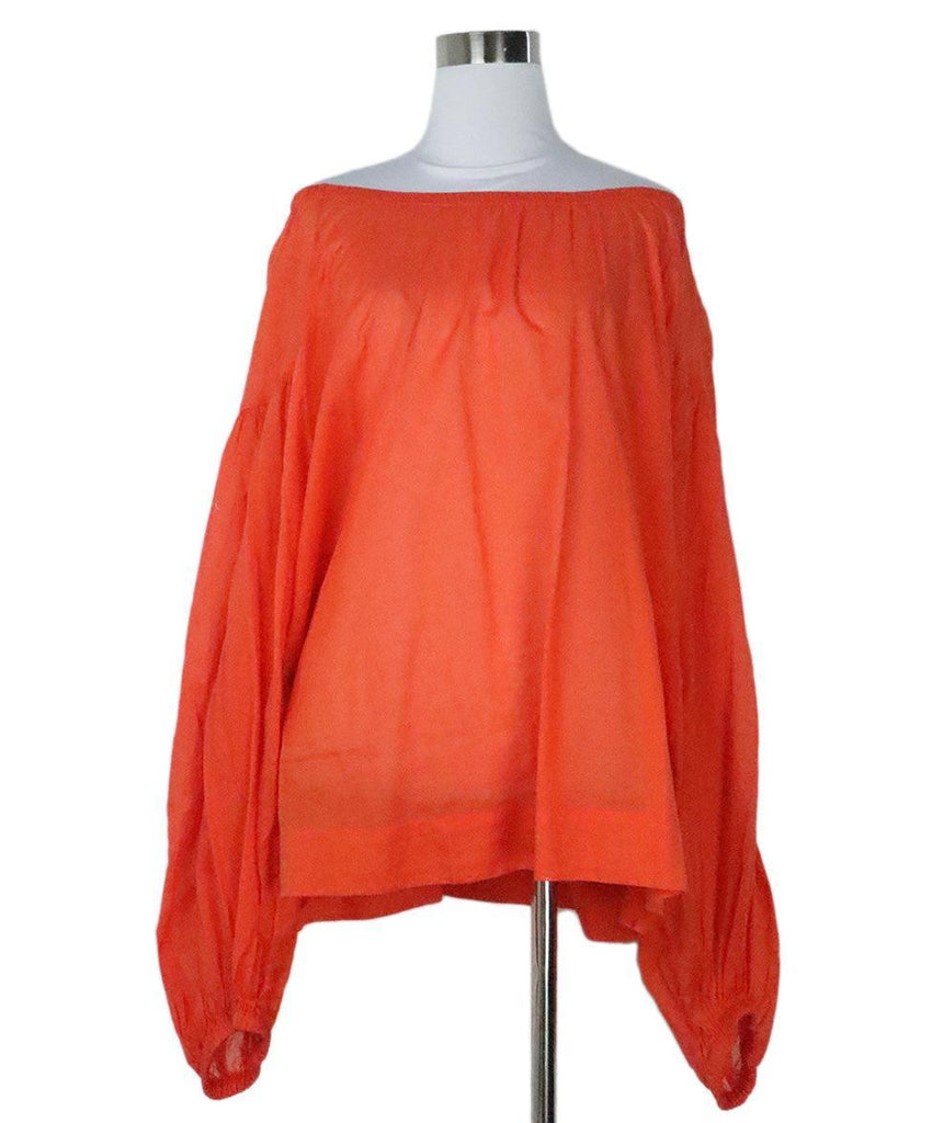 Orange Cotton Blouse sz 8 - Michael's Consignment NYC